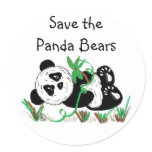 Save the Panda Bears Stickers
