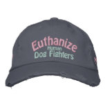 Save the Pitbull, Euthanise the Human Dog Fighters embroidered hats