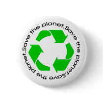 Save the Planet Pinback Button