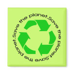 Save the Planet, Recycle. magnets