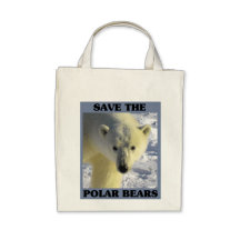Save the Polar Bears Canvas Bags