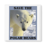 Save the Polar Bears Fridge Magnet