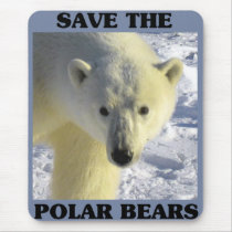 Save the Polar Bears Mouse Pad