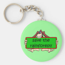save the rainforest keychain