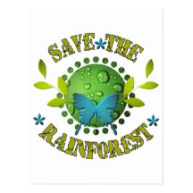 Save the Rainforest Post Card
