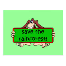 save the rainforest postcards