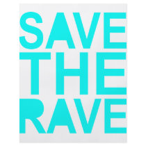 Save the rave blue NU Rave raver UK dance 80s Custom Flyer