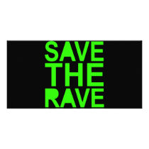 Save the rave green NU RAVE raver 80s scene Photo Card