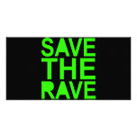 Save the rave green NU RAVE raver 80s scene photo cards