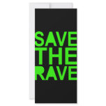Save the rave green NU RAVE raver 80s scene rack cards