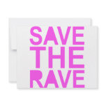 SAVE THE RAVE purple invitations