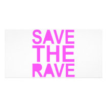SAVE THE RAVE purple Photo Card Template