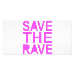 SAVE THE RAVE purple photo cards