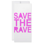 SAVE THE RAVE purple rack cards