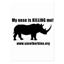 Save the Rhino Postcard