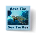 Save the Sea Turtles buttons