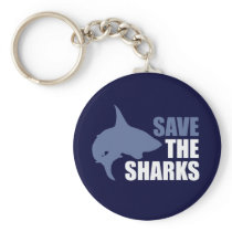 Save The Sharks, Save The Fins Keychain