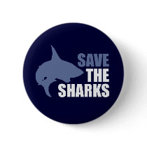 Save The Sharks, Save The Fins slogan Pin