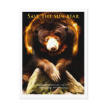 Save the sun bear postcards