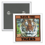 Save the Tigers Pinback Button