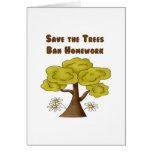 Save the Trees Ban Homework cards