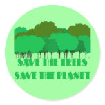 Save the trees Save the planet stickers