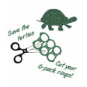 Save the Turtles Cut Six Pack Rings t-shirts