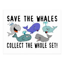 Save The Whales Collect The Whole Set Postcard
