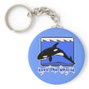 Save the Whales Orcas Products keychains