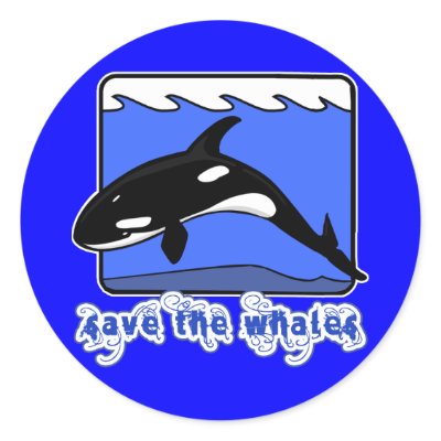Save the Whales Orcas Products Sticker by Oceanbaby