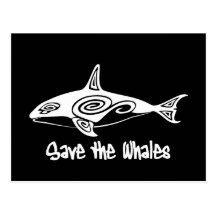 Save the Whales Post Card