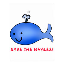 Save the Whales! Post Card