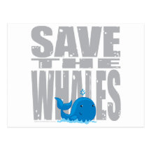 Save the Whales Post Cards