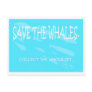 save the whales post cards