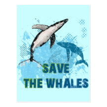 SAVE THE WHALES POSTCARD