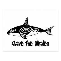 Save the Whales Postcard