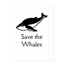 Save the Whales Postcards