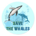 SAVE THE WHALES stickers