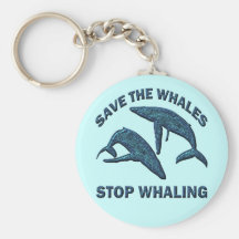 SAVE THE WHALES STOP WHALING KEY CHAIN