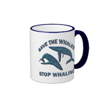 SAVE THE WHALES STOP WHALING MUGS