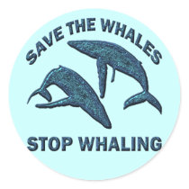 SAVE THE WHALES STOP WHALING STICKER
