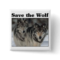 Save the Wolf Pins