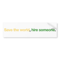 Save the world bumper stickers