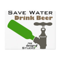 Save Water Drink Beer Postcard