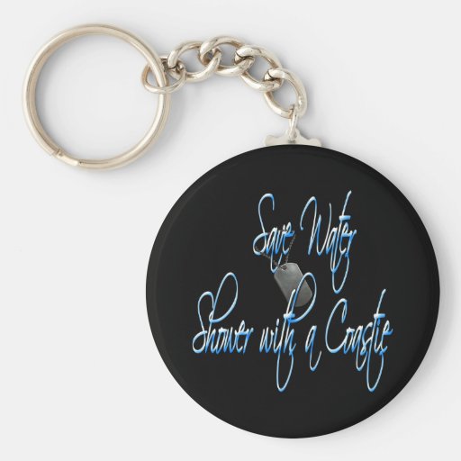 Save Water Shower With A Coastie Keychain