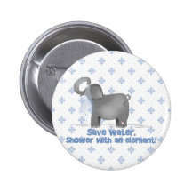 Save Water Shower with An Elephant Pin