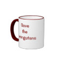Save Wildlife: cute orangutans in the rainforest mugs