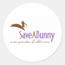 SaveABunny Logo Round Sticker
