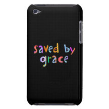 Saved By Grace Fun and Funky Christian Barely There iPod Case