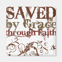 Saved by Grace Refrigerator Magnet